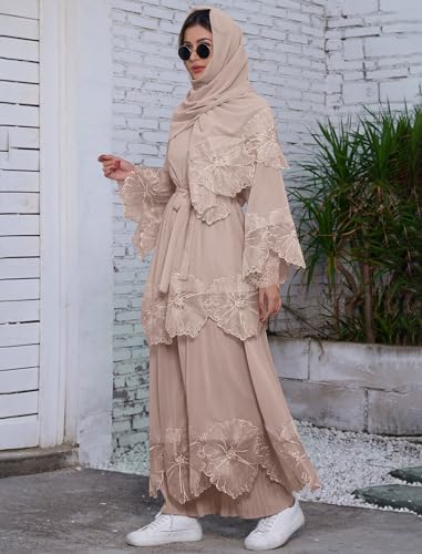 Robe longue Dubaï pour prière et fêtes de l'Aïd - 4
