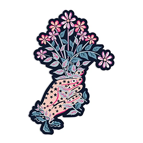 Image of Liberty Ianthe Hand Shaped Notecard Set from Galison - 12 Die-Cut Notecards and Envelopes with 4 Unique Floral Designs (3 of Each), Envelopes Printed with Floral Interiors, Makes a Wonderful Gift