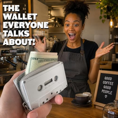 Image of Fydelity Cute Retro Cassette Tape Wallet for Women Kawaii Small Coin Purse