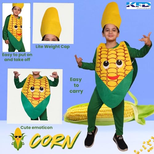 Image of Kaku Fancy Dresses Fruit and Vegetable Costume Paper Cutout with Cap For Kids | Healthy Food Costume For Boys & Girls (Tracksuit Not Included)