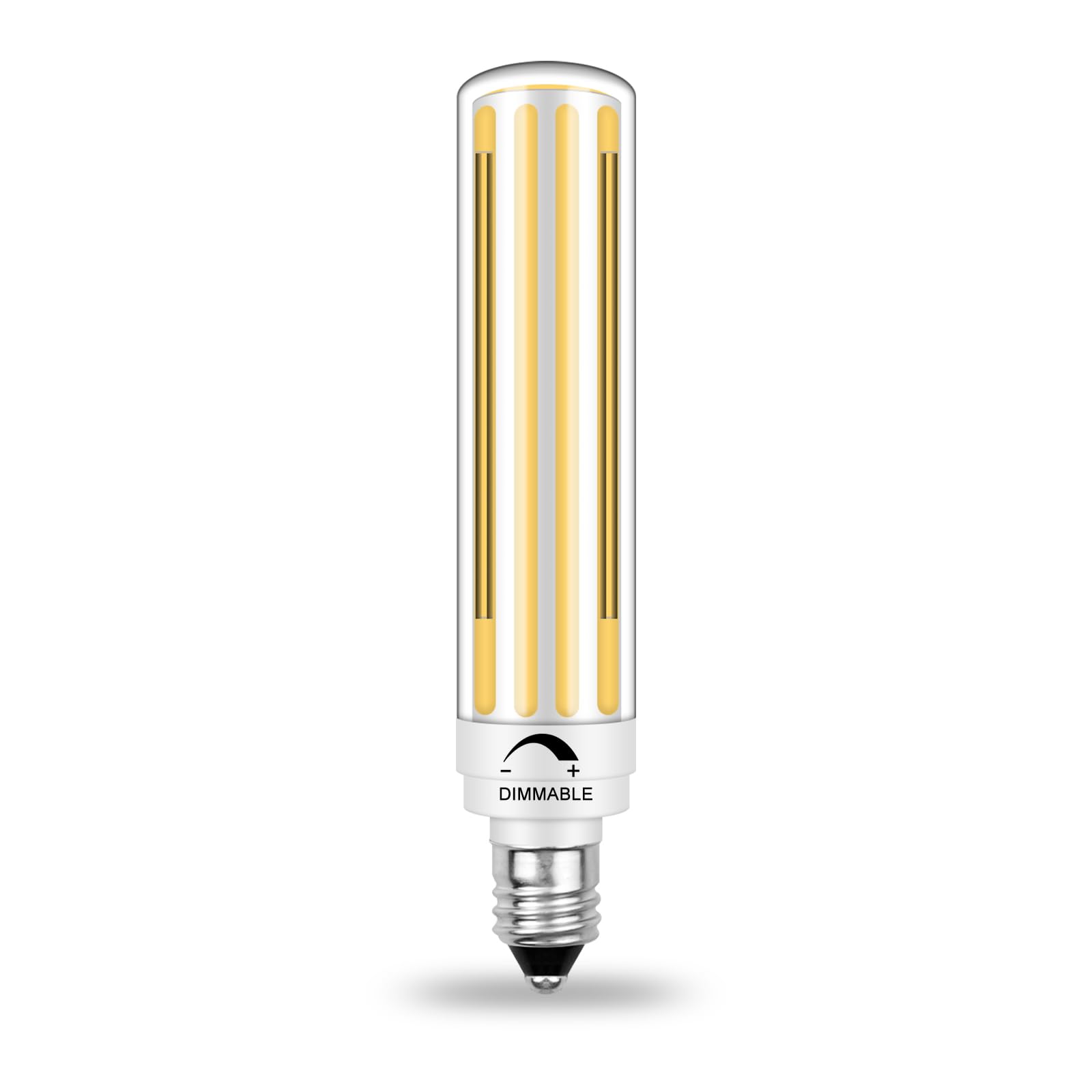 E11 LED Bulb 120V, 10W 1300LM Natural White 4000K, 100 W 120W 150W Halogen Equivalent, Dimmable T3 T4 COB Mini Candelabra Base, JDE11 for Chandeliers, Ceiling Fans, Cabinet Lighting