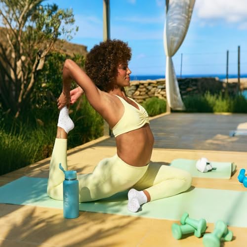 Image of yeuG Pilates Socks for Women Non Slip Grip Socks for Yoga, Barre, Hospital, Barefoot Grippy Yoga Sock Womens Gifts 4 Pairs