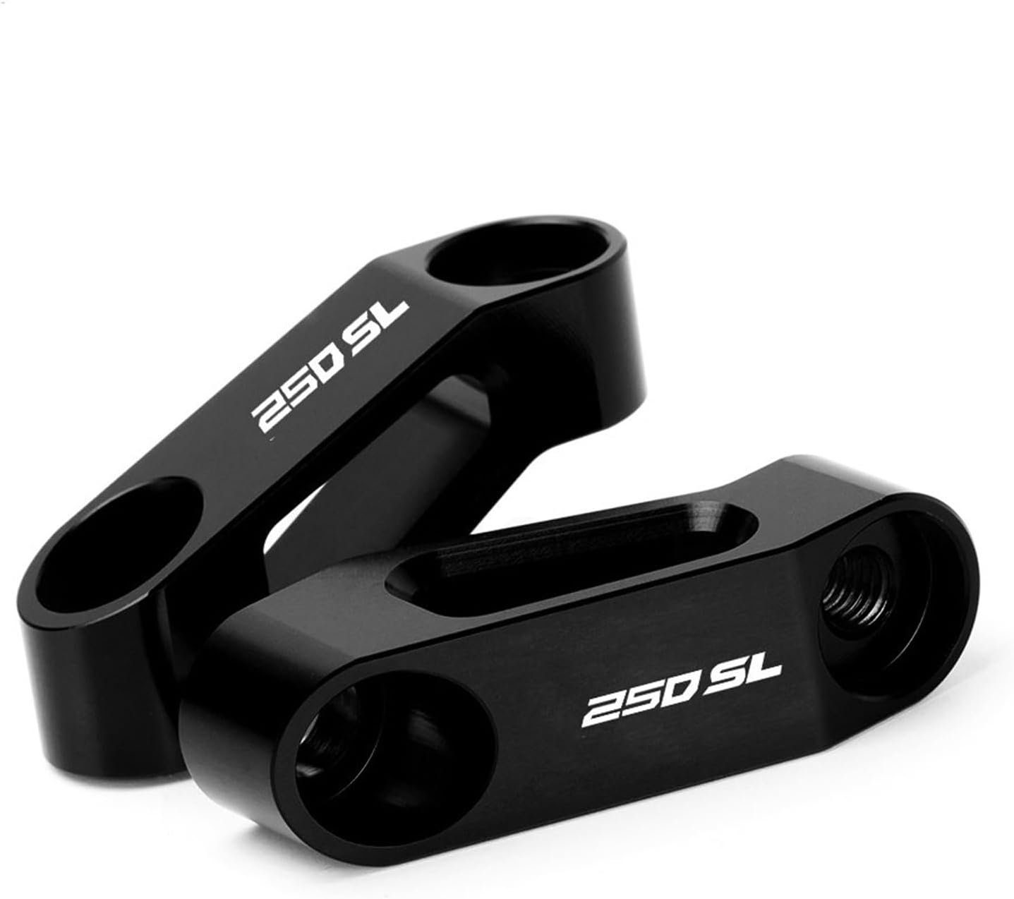TCHAU Mirrors Bracket for Kawasaki Z Z125 Z250SL Z300 125 250SL 250 SL 300 Motocycle Accessories CNC Mirror Riser Extenders Spacers Extension Adapters (Color : B Black)