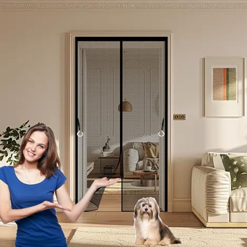 Moustiquaire de balcon magnétique pour aérer la maison l'été