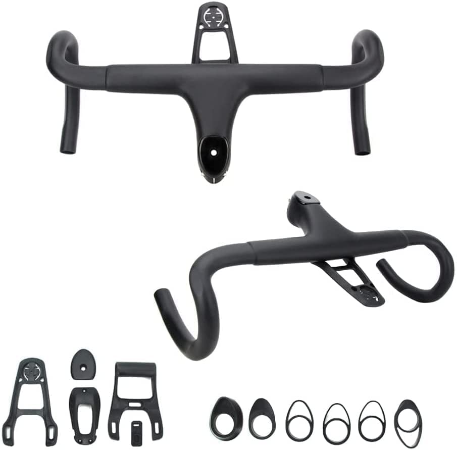 Guidon De Vélo De Route Carbone Intégré - Aéro, Drop 127mm, Reach 77mm - 400mm