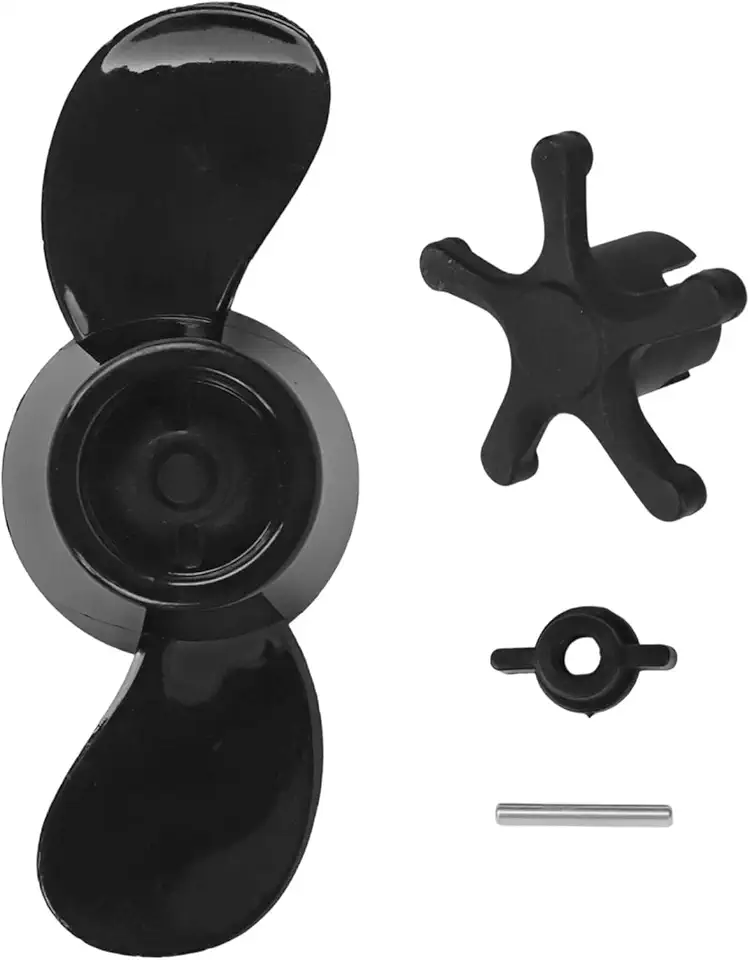 Hélice de motor elétrico de pesca elétrica para motores de popa de 8 kg a 21,8 kg, hélice de barco de plástico de duas pás ou três lâminas, compatível com SUNELEXE e barcos pequenos (8,2 kg)