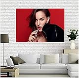  BOBSLA Poster Natalie Portman Actrice Étoile Affiche Portrait Photos Toile Peinture Affiches Et Impressions Art Mur Décor À La Maison 50X70Cm Pas De Cadre