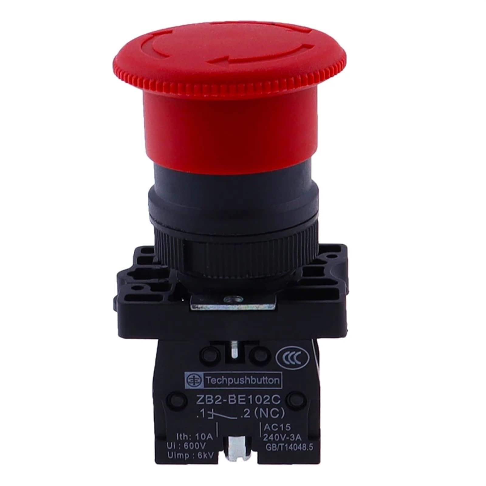 ZB2-BE102C P172 220V 10A Rojo NC 22mm Parada de Emergencia Interruptor de botón Tipo Seta Control de XB2-ES542 Interruptor de Arranque eléctrico(2NO)
