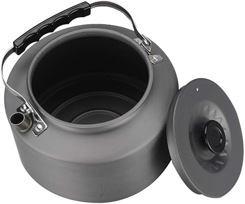 Vista 4 de Bulin Hervidor de campamento, 2.2 L, estufa portátil grande, hervidor de té de calentamiento rápido, agua caliente hirviendo para fuego abierto
