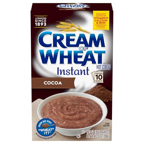 Cream of Wheat Instant Hot Cereal, Cocoa, 1.23 Ounce, 10 Packets (Pack of 6)