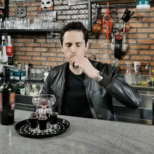 6-częściowy zestaw dozowników Baby Guinness Shot, przezroczysty nalewak do alkoholu z pleksiglasu z 6 szklankami, zabawna gra imprezowa typu spinner, przenośne akcesoria barowe, do domowego