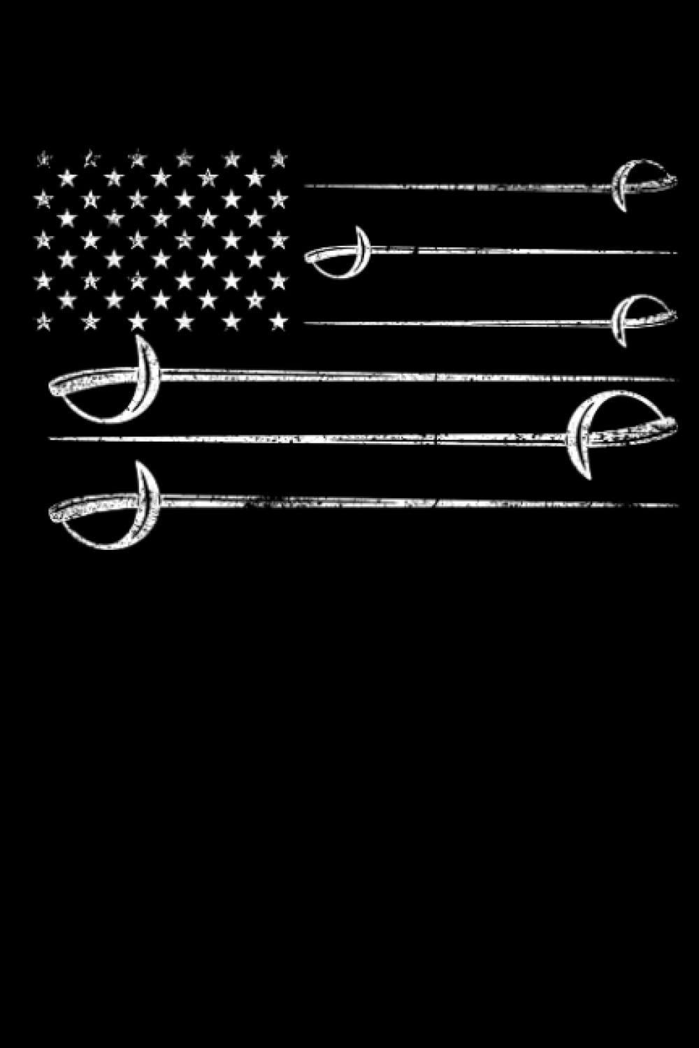 American Fencing Gear Patriotic USA Flag Fencer 4th of July: American Fencing Gear | Dot Grid Journal, Notebook or Organizer | Notes, To-Dos, Wish ... Task Checklist | 6x9 Inches 120 Pages