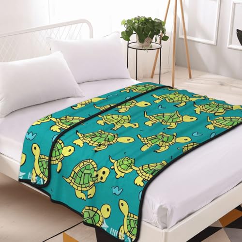 Couverture en flanelle double couche haut de gamme Turtle Write 152x203cm - 4