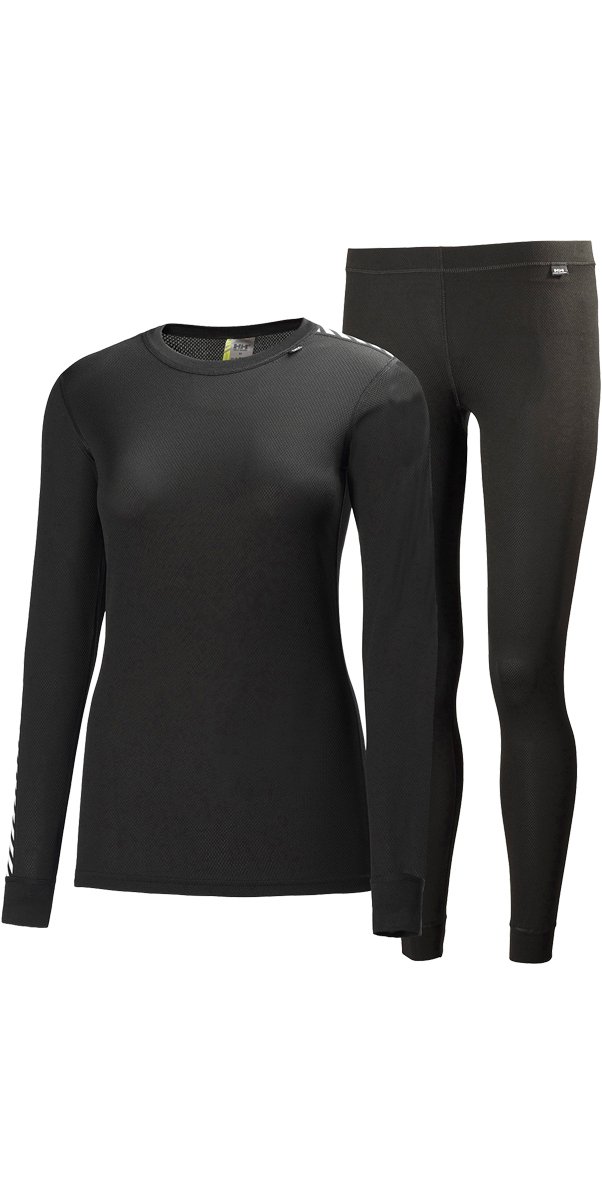 Helly-Hansen Kobiety Comfort Dry 2-pack Bielizna Termiczna, Czarny, L