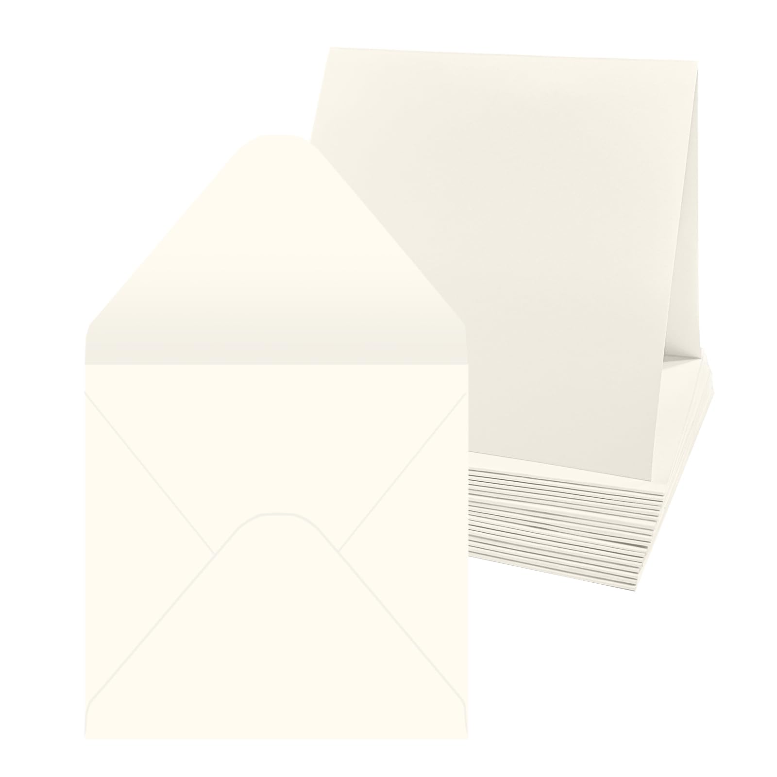 20 Pack 6x6 inch Ivory Blank Greeting Cards and Envelopes