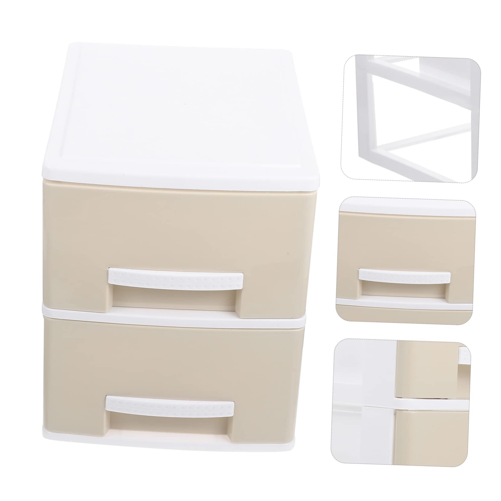 MAGICLULU Transparente Desktop Aufbewahrungsbox mit Schublade, 2-lagig