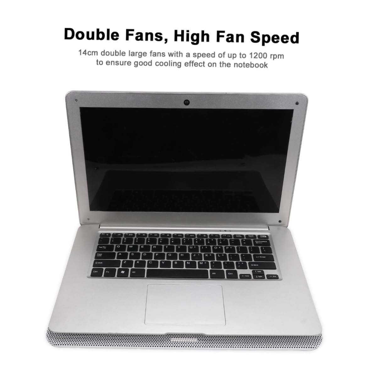 Supporto per Laptop Notebook Bianco Abs Ferro con Ventola Vacanze Estive | Angolo Regolabile, Raffreddamento Notebook e Dissipatore, 15.6 Pollici