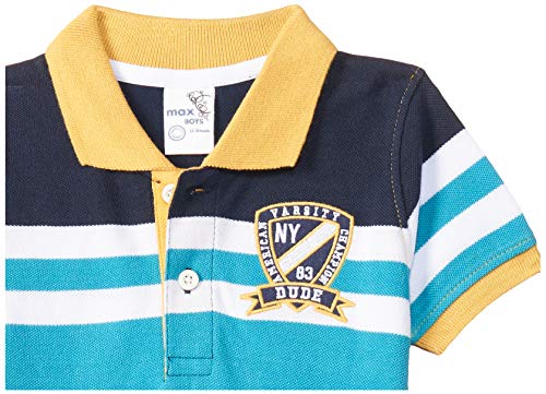 Image of Max Boys Colourblocked Polo T-Shirt