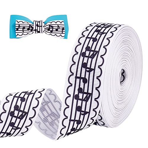 Nastro Nero Con Note Musicali 9,1 M X 30 Mm | Framendino In Poliestere, Per Regali, Craft, Decorazioni Feste A Tema Musica