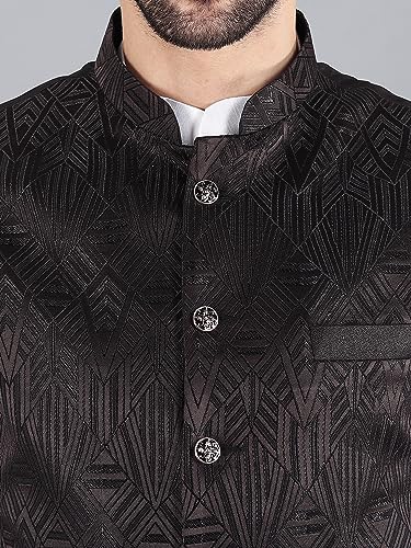 Image of Uri and MacKenzie Men's Silk Blend Kurta Pajama with Designer Ethnic Nehru Jacket /Modi Jacket