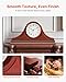 VEVOR Wooden Grandfather Mantel Clock, 6.4 in Vintage Table Clock with Built-in Quartz Movement Quiet Mantel Clock for Living Room Fireplace Home Decor Gift