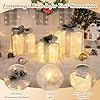 Towponics Set of 3 Christmas Lighted Gift Boxes with Plug, Indoor Outdoor Christmas Decorations with 60 LED Warm White Mini String Lights, Present Boxes with Silver Tinsel for Xmas Tree Porch Decor #2