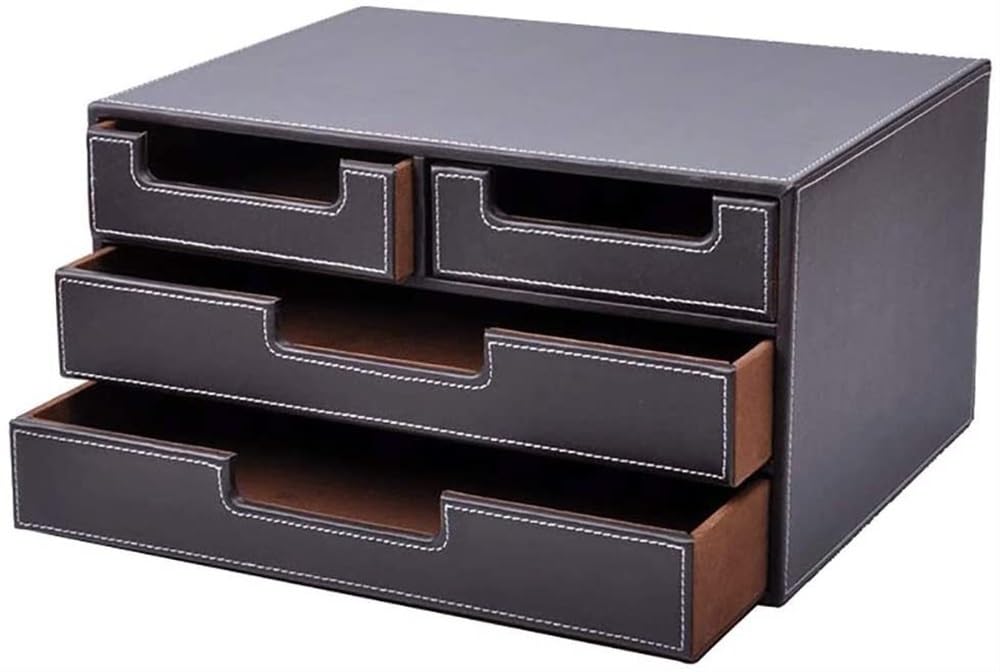 Fournitures de bureau et organisateur de rangement à tiroirs en cuir