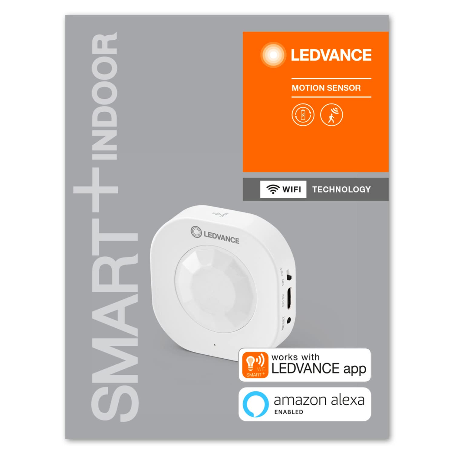 LEDVANCE Smart+ Capteur avec Technologie WiFi, Détecteur de Mouvement Intelligent sans Fil, Active Les appareils et Les scènes intelligents, 4 Pack
