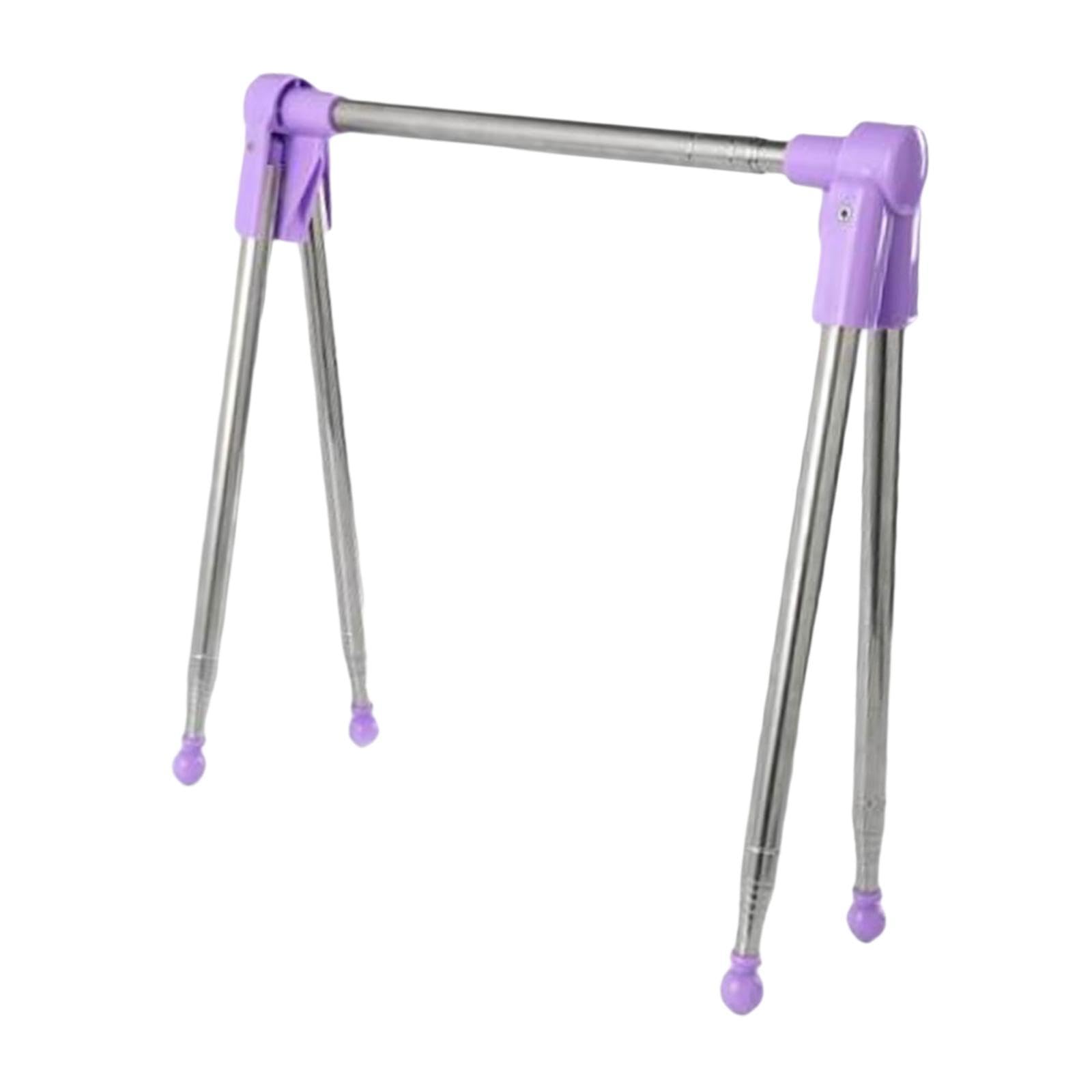 Appendiabiti portatile per vestiti, per camper, balcone, guardaroba viola