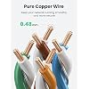 UGREEN Cat 8 Ethernet Cable 1.5FT, Flat High Speed 40Gbps 2000Mhz Internet Cable 26AWG Braided Network Cord RJ45 Shielded Indoor LAN Cables Compatible for Gaming PC PS5 Xbox Modem Router 1.5FT