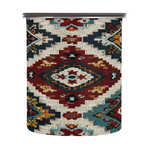 Contenedor de Café con Diseño Étnico 900ml Acero Inoxidable