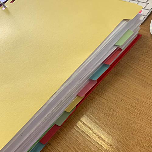 NUOBESTY 12 peças, 11 divisórias de fichário com abas, divisórias de índice, divisórias de página de