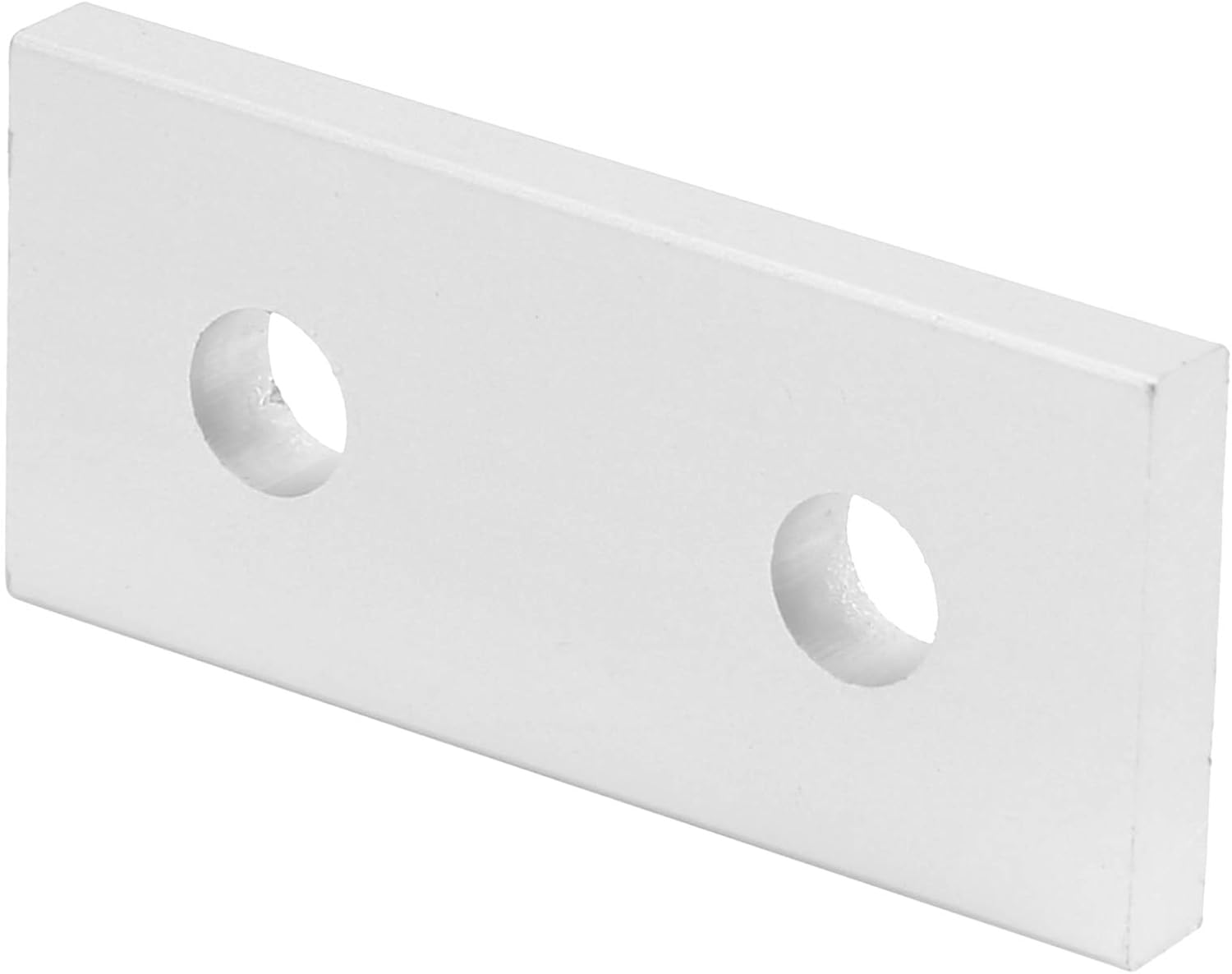 10Pcs Aluminum Flat Joining Plate, 2 - Hole Vertical Connection Tool for Profile Frame Reinforcement, Oxidized Surface Connecting Plate with Smooth Finish for Linear Extension and (2020)