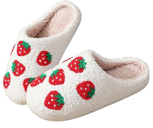 Image of Comfy House Slippers For Women Men, Ladies Fuzzy Bedroom Slippers,indoor Outdoor Memory Foam Shoes