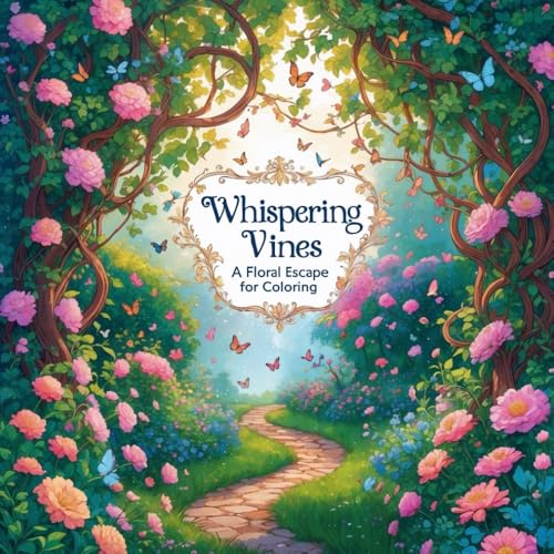 Whispering Vines: A Floral Escape for Coloring: 50 Beautiful Garden-Inspired Designs for Unwinding, Relaxation and Creativity (T