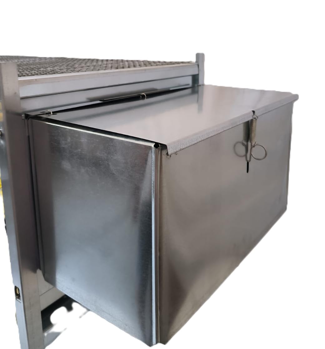 Gabbia In Acciaio ZIncato e Rete, per Conigli Fattrici. Compresa di Pavimento in Plastica, 2 Nidi, Abbeveratoi e Mangiatoia.cm 149Lx66Px66H (LE MISURE SONO DELLA GABBIA MONTATA CON ACCESSORI)