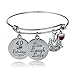 YeeQin Happy Birthday Bangles, Cake Cheer Live Laugh Love Charms Bangle Bracelets, Gifts for Her (40th Birthday)