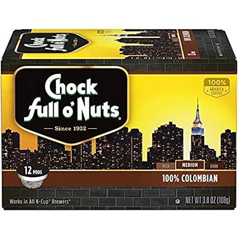 Chock Full O'Nuts 100 Percent Colombian Coffee Single Serve Cups, 24 Count Cover