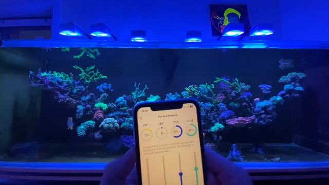 Image of Popbloom RL90 Aquarium LED Reef Light 100W, Smart-APP Control Full Spectrum Marine LED for Saltwater Coral Fish Tanks (White, RL90 Smart APP Control)
