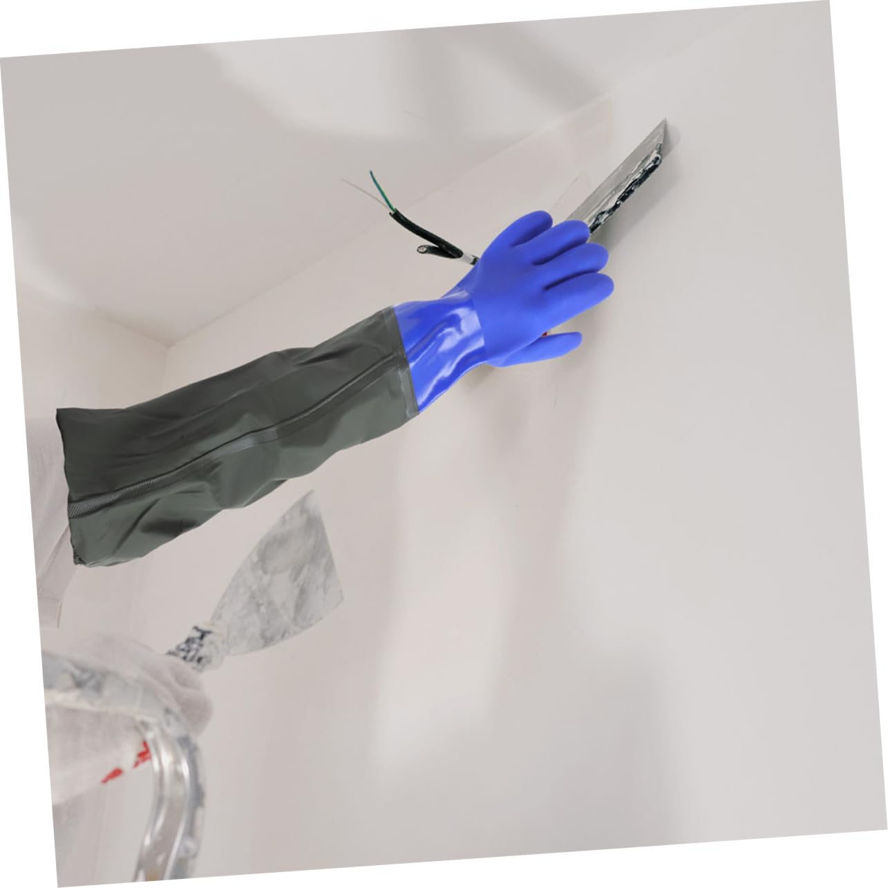 LIFKOME 2pares Guantes Largos de Goma Impermeables para Limpieza de Cocina Guantes para Lavavajillas Protección Química Uso Coche y Hogar