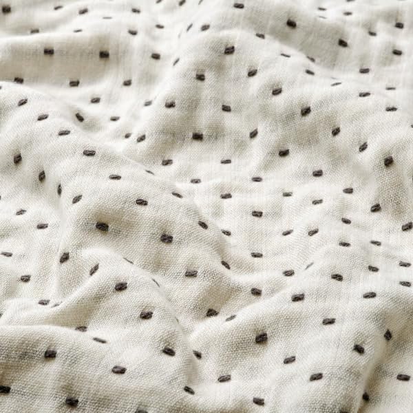 Polka Dot Bedspread – White with Anthracite Dots – Stylish & Lightweight Twin/Twin XL Size Bedspread for Bedrooms, Living Rooms, and Guest Rooms – Soft & Durable for All Season