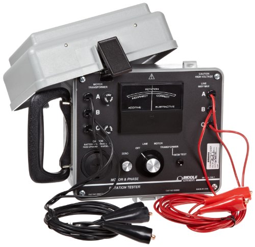 Megger 560060 3-Phase Motor and Phase Rotation Tester, 50Hz, 60Hz Frequency