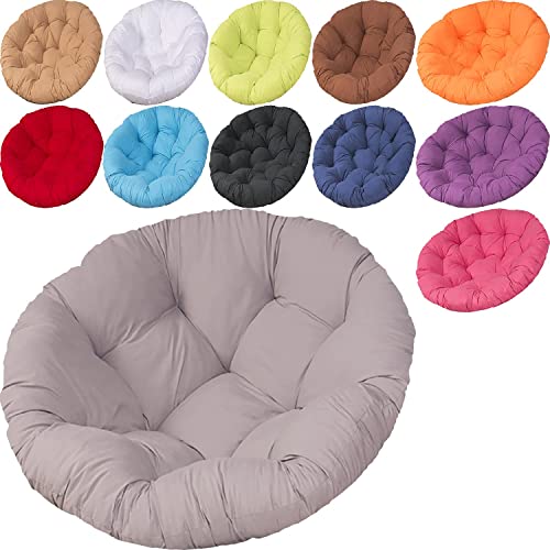 ACUY Coussin d'assise Ø60cm(23.58inch) Coussin Fauteuil Rotin Rond Épaissir Coussin de Chaise à Dossier Bas pour Chaise de Jardin