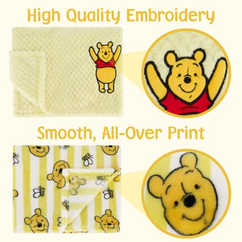 Disney 2-Pack Baby Blanket for Infants and Newborns, Plush Textured Fleece Winnie The Pooh Blanket, Perfect Unisex Gift for Toddlers - image 9