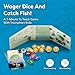 Allplay Lure Board Game for Adults or Families - Wager Dice to Roll and Catch Fish - Push Your Luck with Less Dice Or Secure The Catch - 1-Minute to Teach - 15 Minutes Play Time - 2 to 5 Players