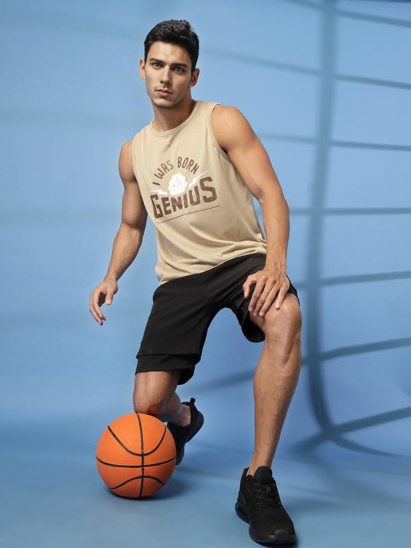 Image of CHKOKKO Sleeveless T Shirts Gym Vest for Men Workout Graphic Printed Premium Cotton Blend Tank Top for Man Running Vest Sando Gym Wear Lightweight Breathable Casual Summer Wear Boys