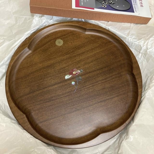 高岡漆器　螺鈿　梅柄　お盆 高岡漆器 螺鈿 梅柄 お盆