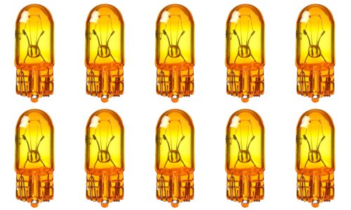 CEC Industries #194NA (Amber) Bulbs, 14 V, 3.78 W, W2.1x9.5d Base
