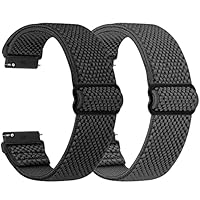SHIJZWD Elastische Uhrenarmbänder 16mm 18mm 19mm 20mm 22mm 24mm Armband mit Schnellverschluss, Verstellbares Dehnbares Nylon Loop Sport Atmungsaktive Ersatzarmband für Herren Damen