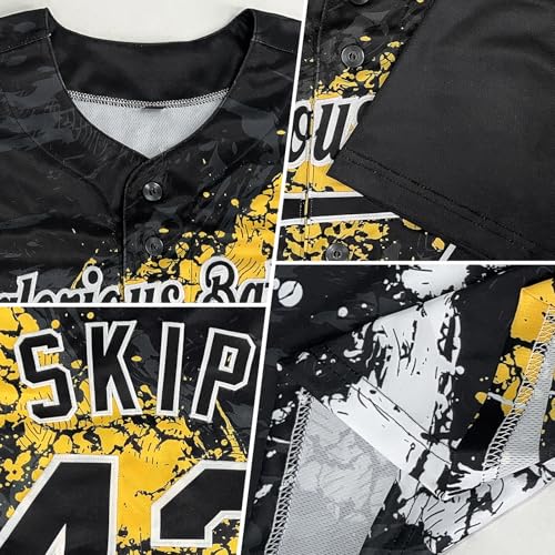 Fanscustom Custom Jersey Baseball Sports Uniform Personalized Team Button Down Active Shirts & Tees para Hombres Juveniles Mujeres miniatura 5